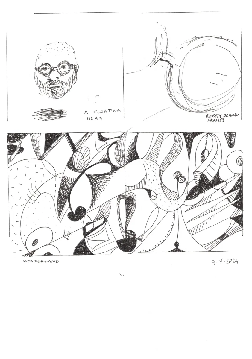 A 4-panel cartoon on A4 paper